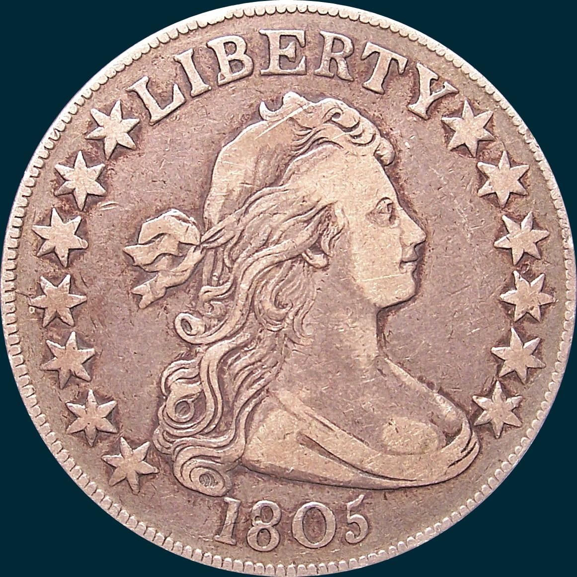 1805, O-112, Draped Bust, Half dollar
