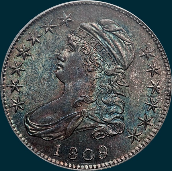 1809 O-107 capped bust half dollar