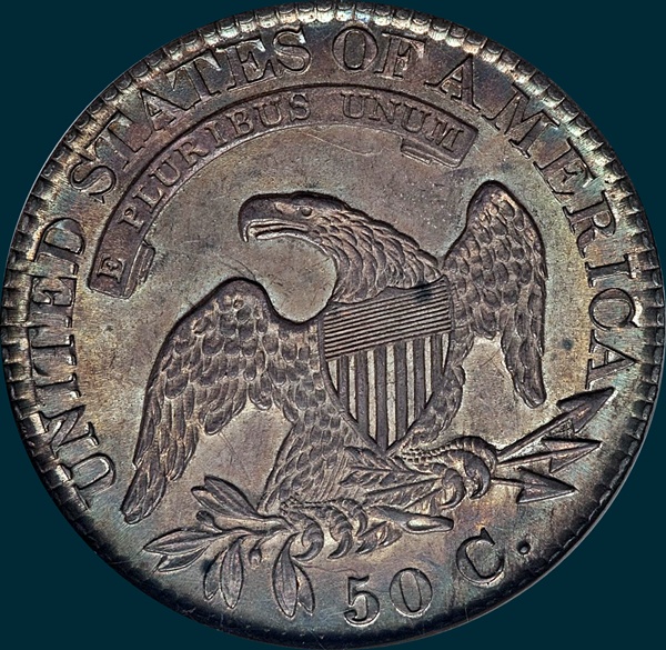 1826 O-101, capped bust half dollar