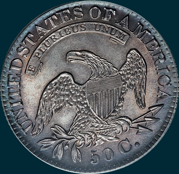 1827 O-110, Capped bust half dollar