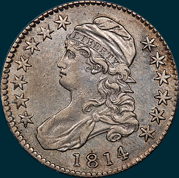 1814, O-101, 4 over 3, Capped Bust, Half Dollar