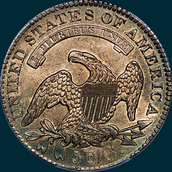 1829 O-118, capped bust half dollar