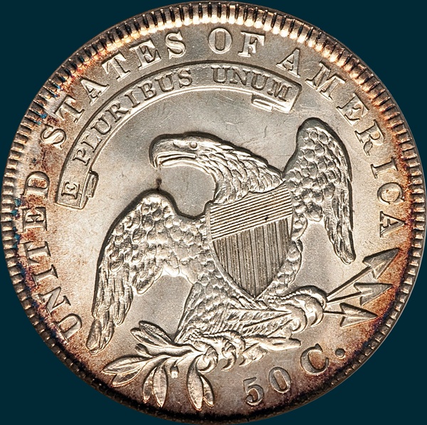 1835, O-106, Capped Bust, Half Dollar