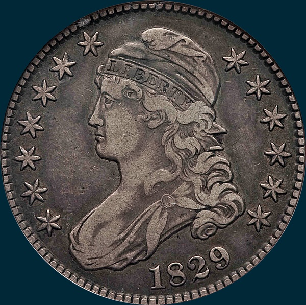 1829, O-113, Capped Bust, Half Dollar