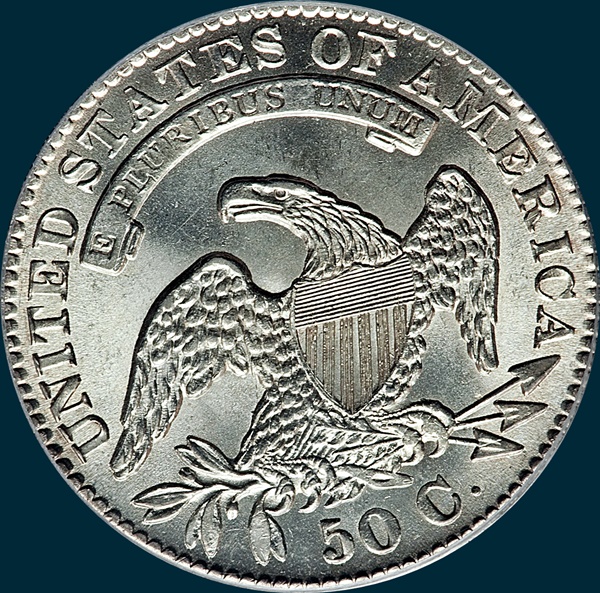 1831, O-106 capped bust half dollar