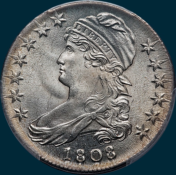 1808, O-103, Capped Bust, Half Dollar