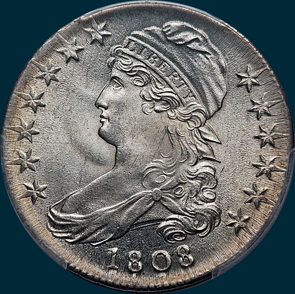 1808 O-103, Capped Bust Half Dollar