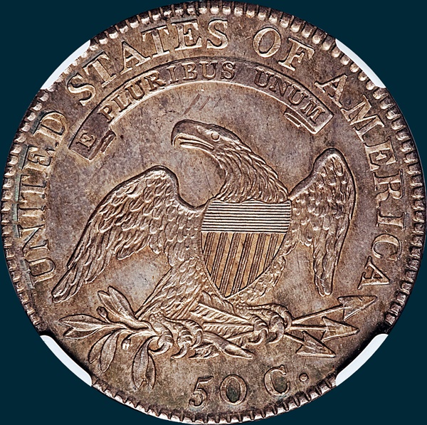 1818 O-113, capped bust half dollar
