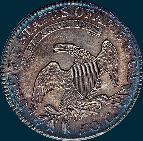 1819, O-102, Large 9 over 8, Capped Bust, Half Dollar