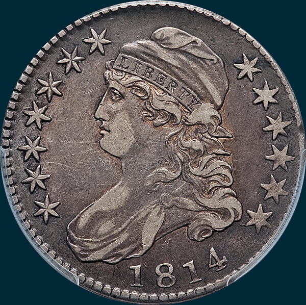 1814, O-108, E/A, Capped Bust, Half Dollar