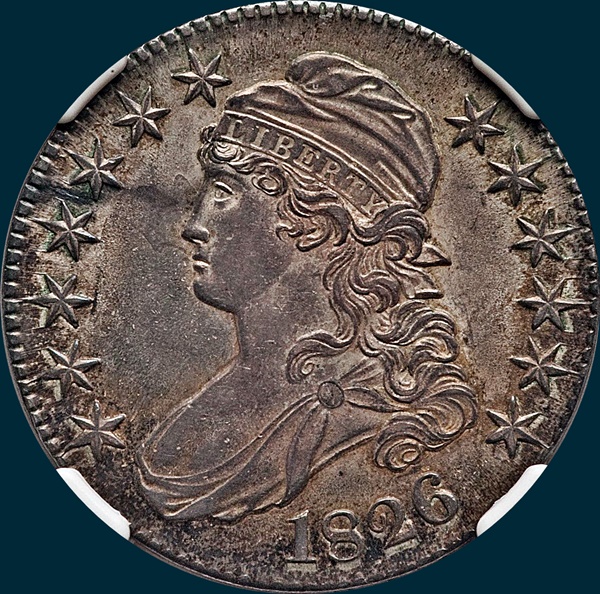 1826, O-113a, Capped Bust Half Dollar