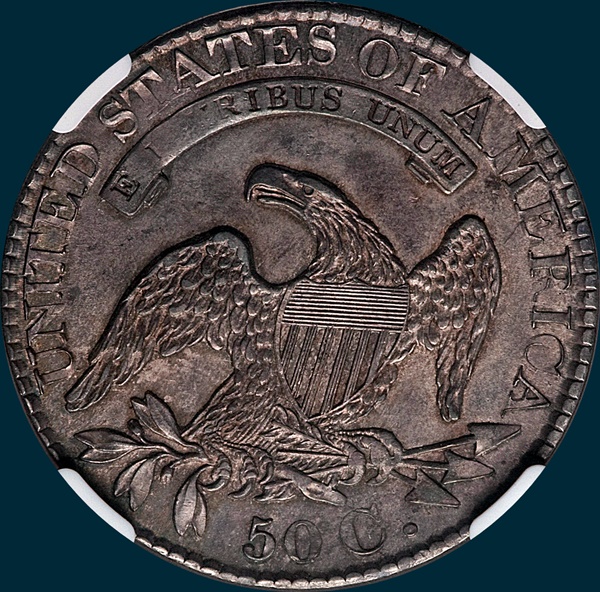 1826 O-113, capped bust half dollar