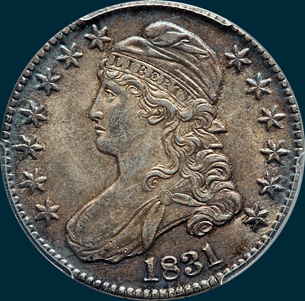 1831, O-104, Capped Bust, Half Dollar