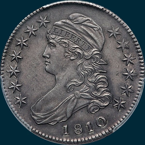 1810 O-104, capped bust half dollar