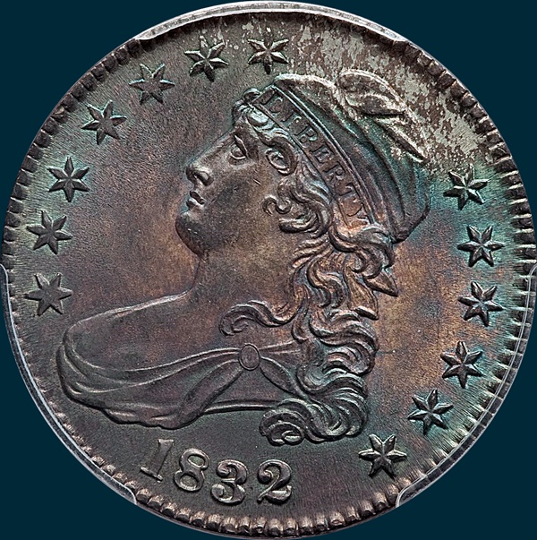 1832, O-115, Small Letters, Capped Bust, Half Dollar