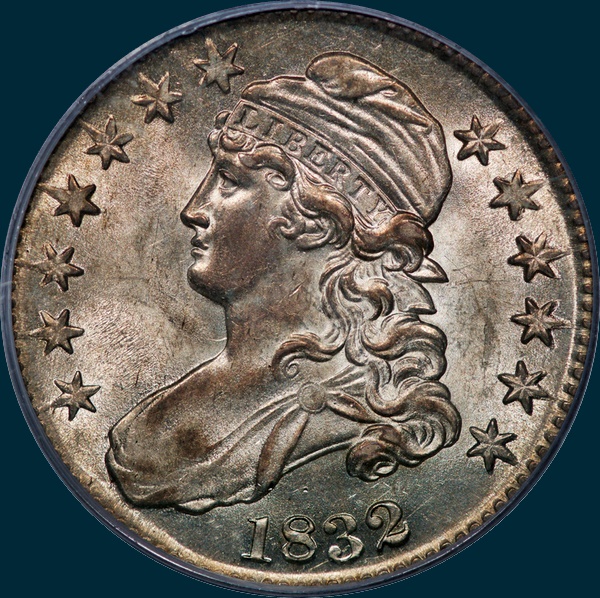 1832, O-109, Small Letters, Capped Bust, Half Dollar